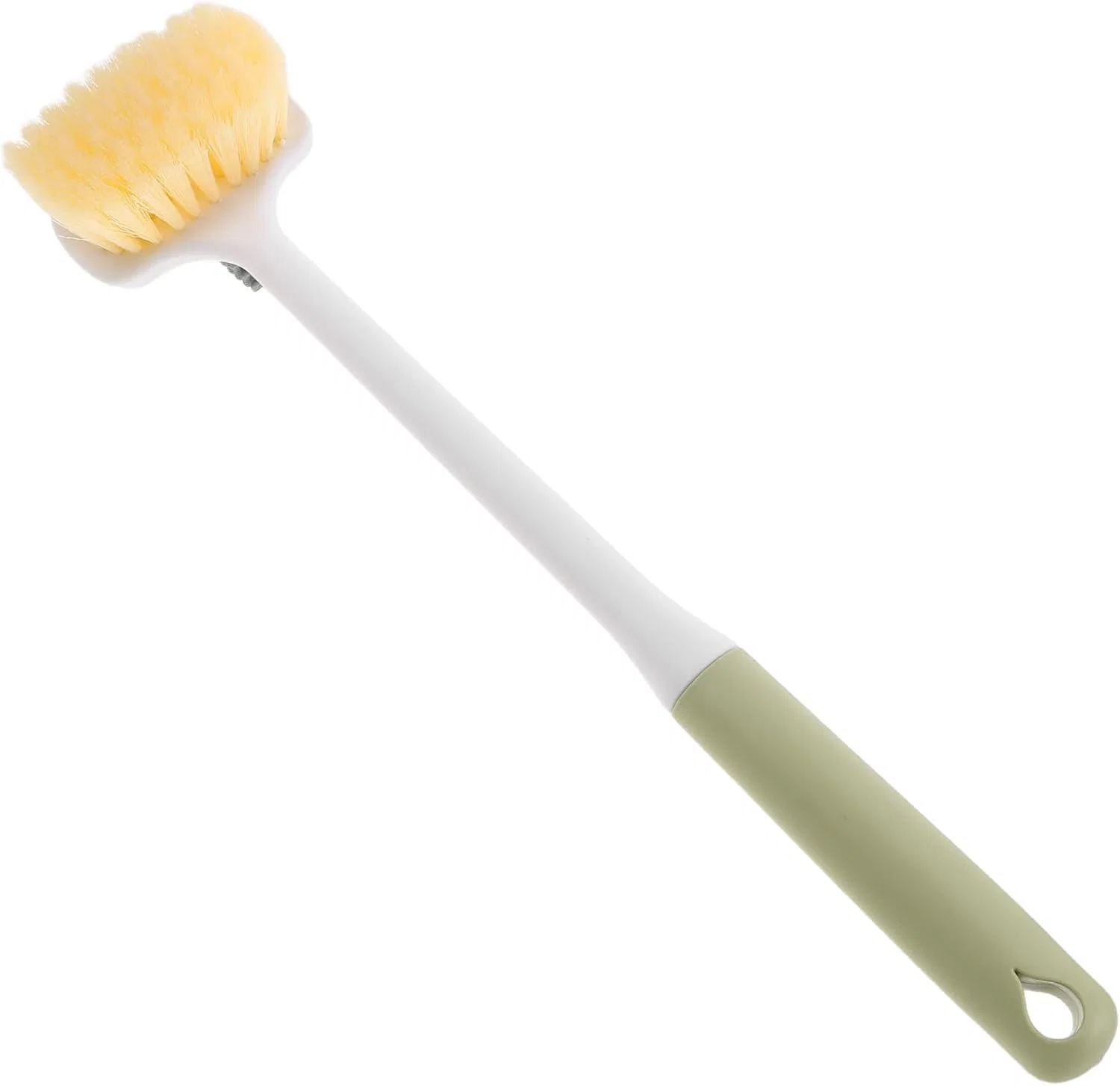 Пилинг-щетка для тела с длинной ручкой, двусторонняя, мягкая и жесткая щетина, многоцветная, 35.5x8x7 см Generisch