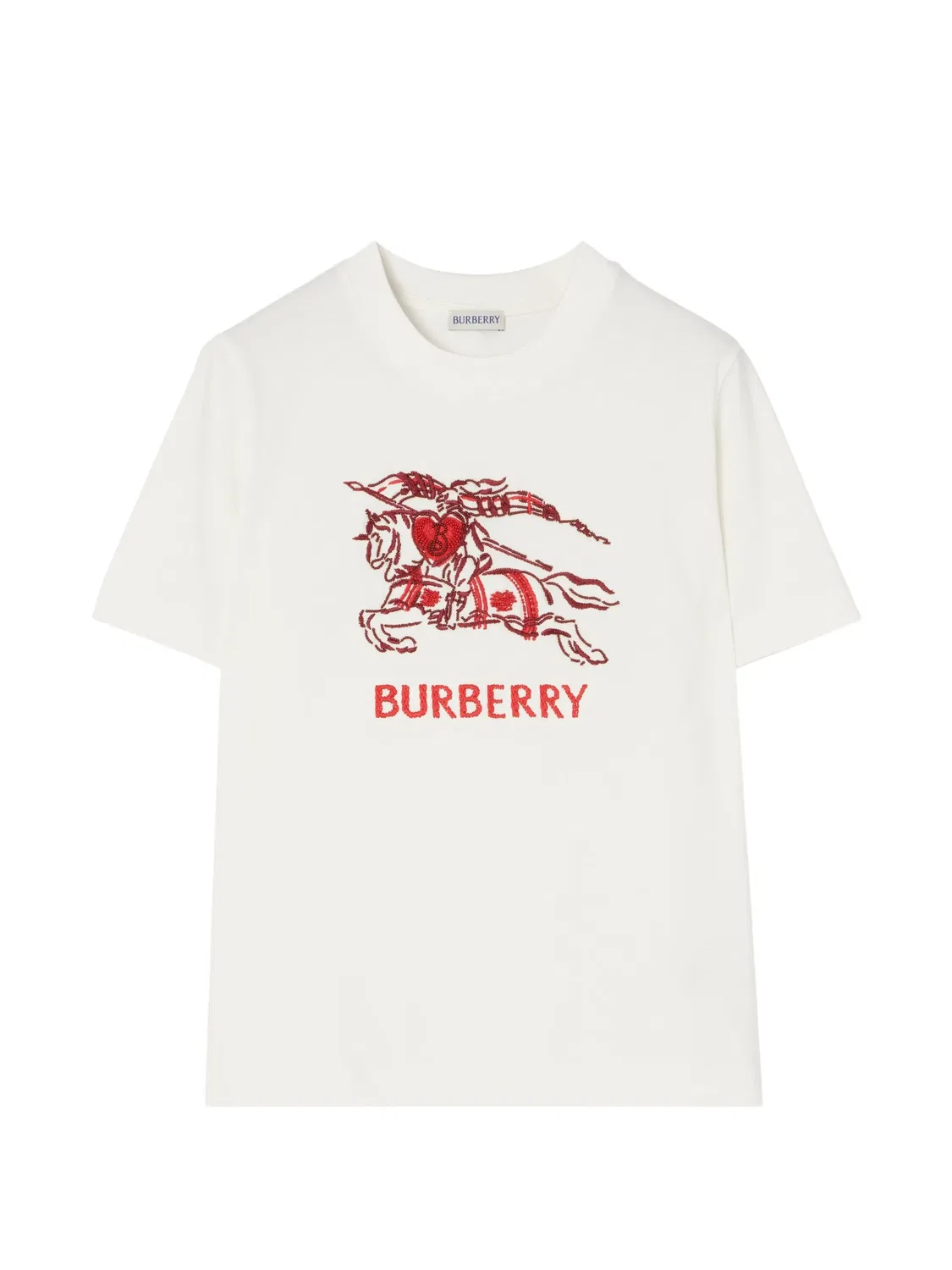 Футболка Heart Knight Burberry, нейтральные цвета