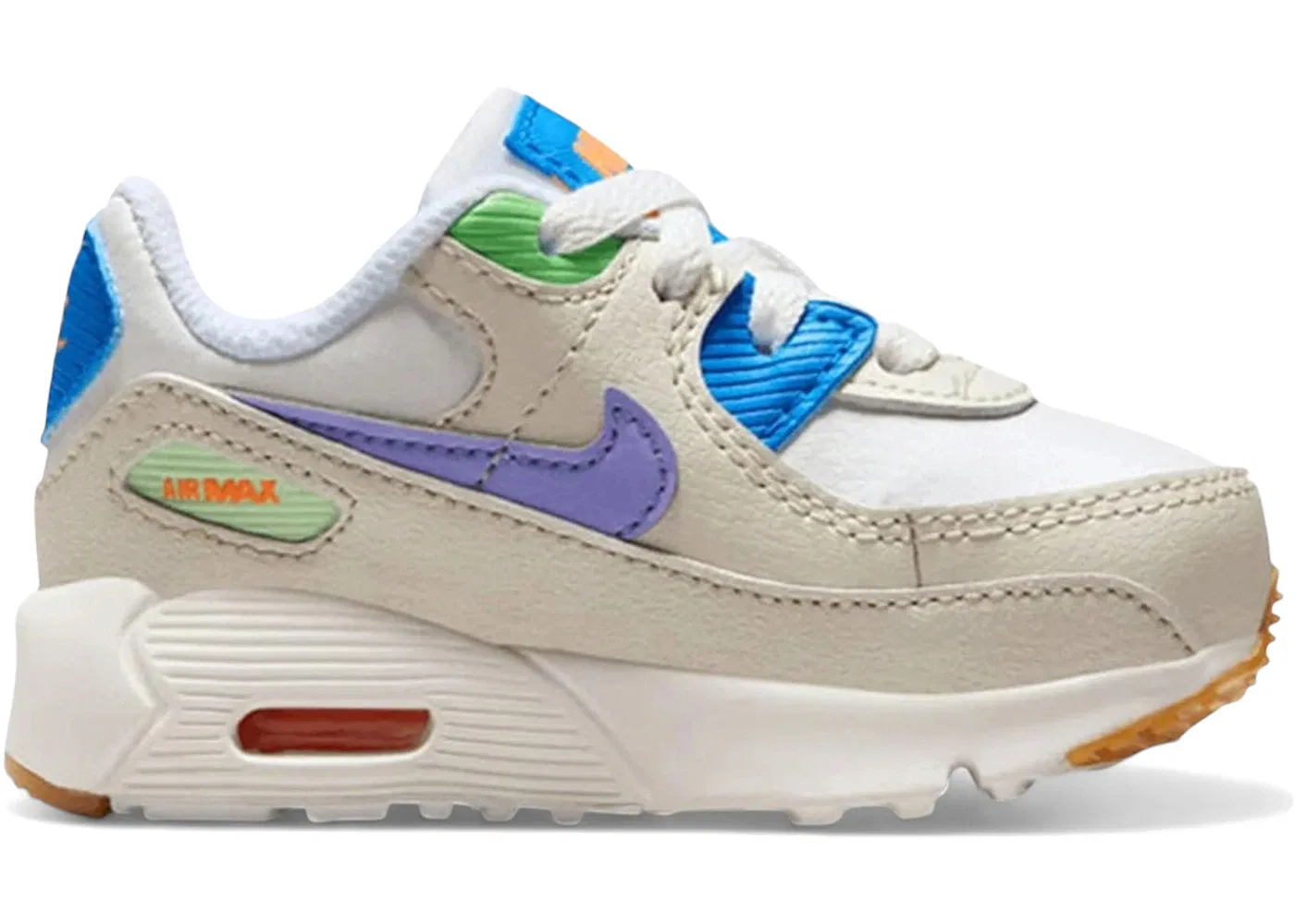 Детские кроссовки Lifestyle Nike Air Max 90 LTR, White/Phantom/Photo Blue/Purple Pulse