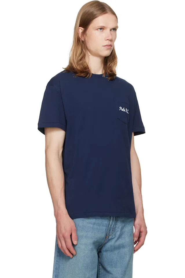 Темно-синяя футболка Classic Fit Polo Bear Jersey Polo Ralph Lauren — фото 2