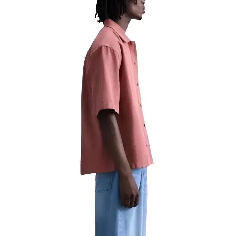 Мужская рубашка с принтом Light Peach Red ZARA, Light Peach Red — фото 4