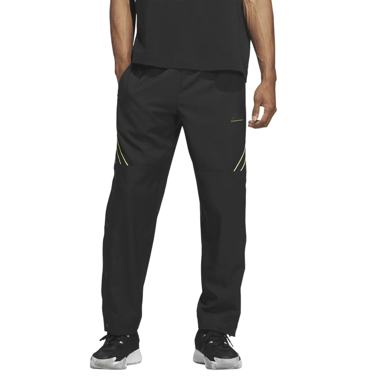 Мужские баскетбольные брюки CrazyLite Woven Adidas, цвет Solar Lemon/Black
