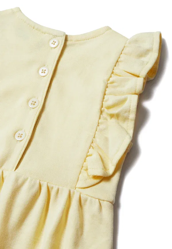 Комбинезон хлопковый Mit ruschen - jumpsuit Stellou & Friends, Желтый — фото 3