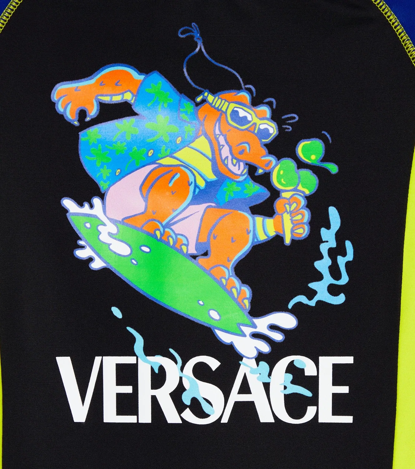 Купальник-рашгард с принтом Versace Kids, мультиколор — фото 2