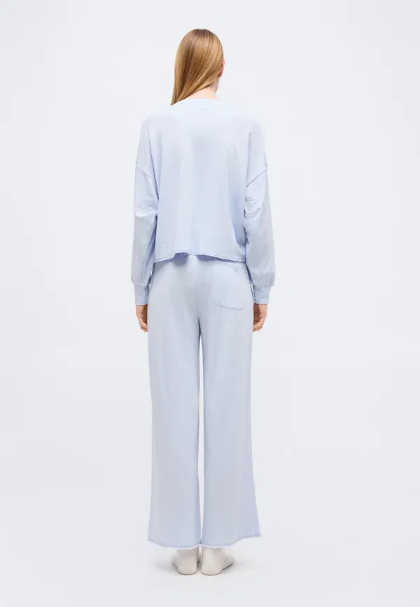 Комплект пижамы хлопковый Wide leg, Polo Ralph Lauren, Navy, синий — фото 3