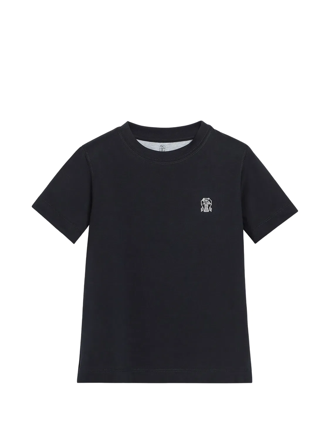 Футболка с вышитым логотипом Brunello Cucinelli Kids, синий