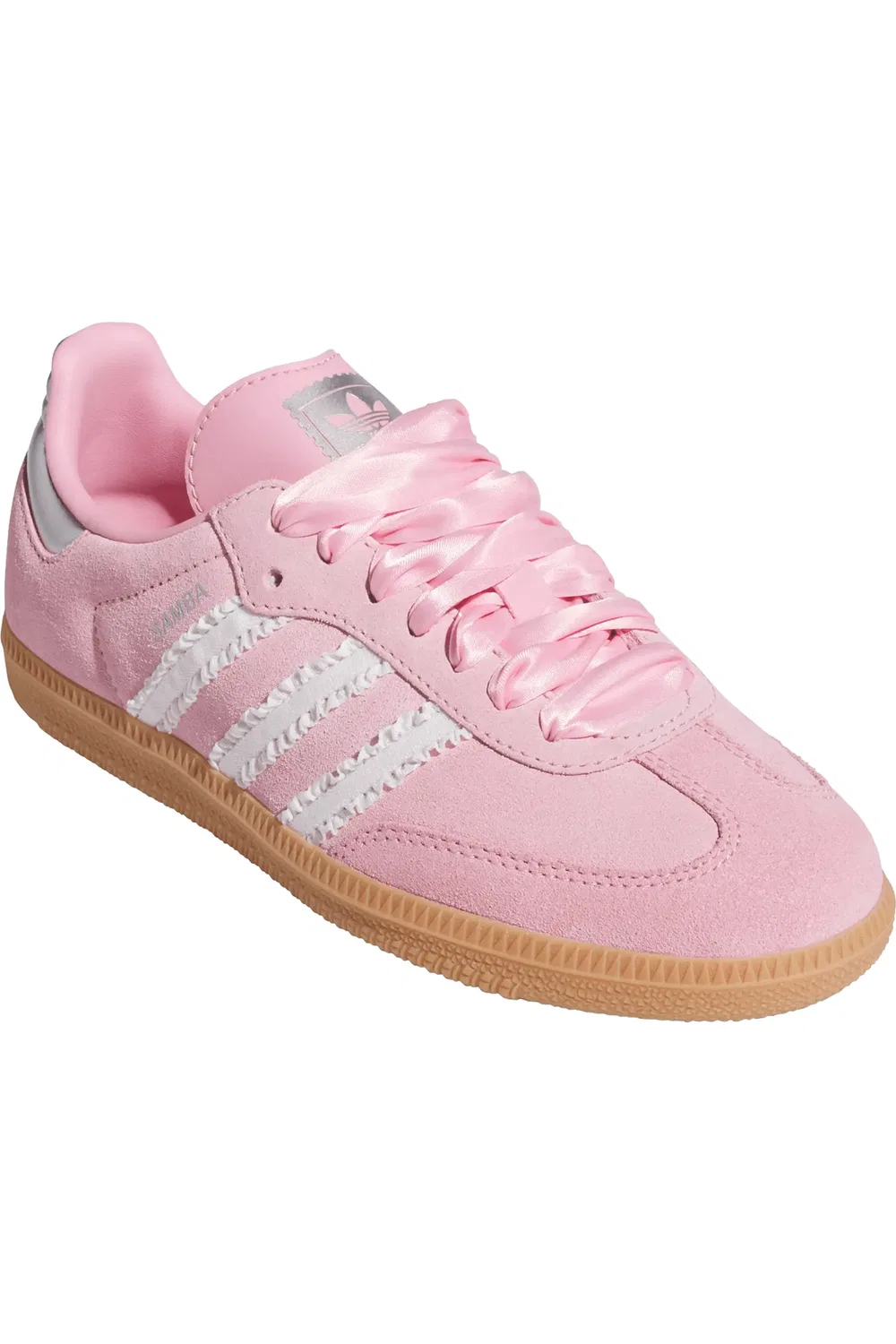Детские кроссовки для повседневной носки Samba adidas, Light Pink/White/Silver