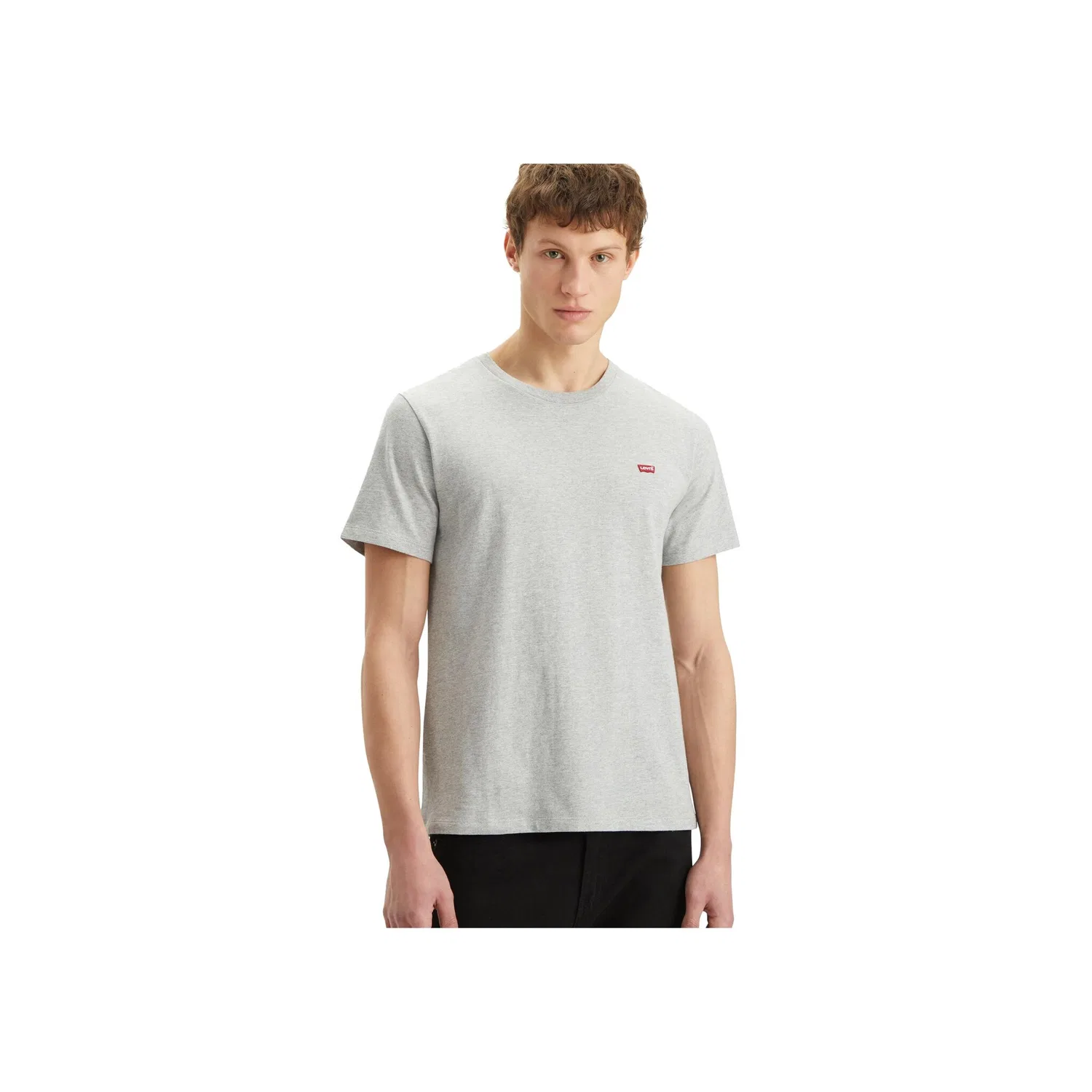 Мужская классическая хлопковая футболка Levi's, Gray — фото 3