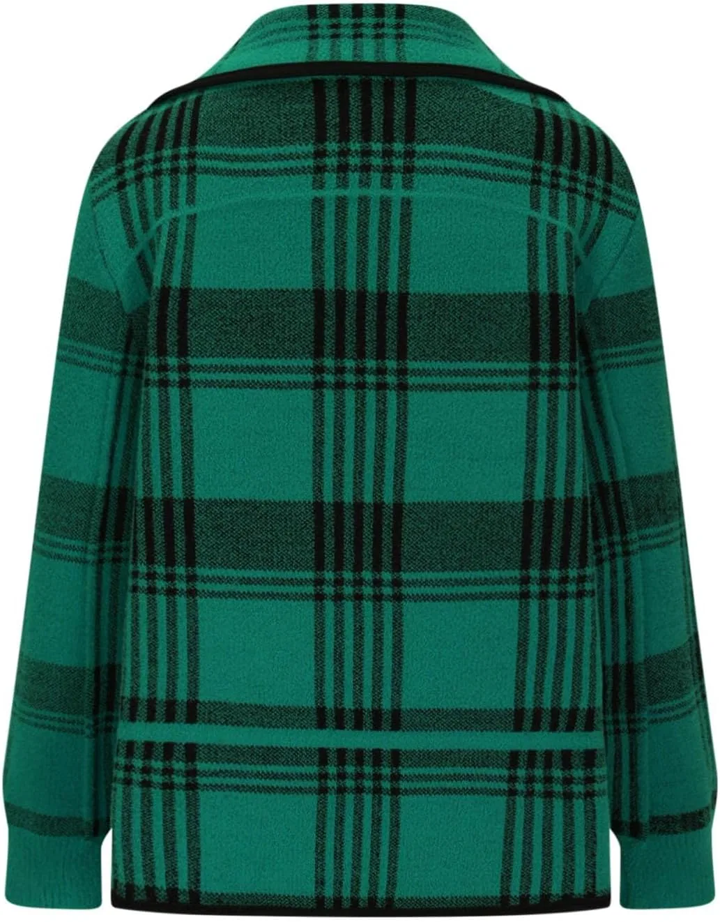 Женский кардиган с принтом, модель Plaid Fuzzy Knit, зелёный — фото 4