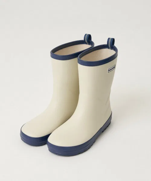 Детские сапоги резиновые с брендовым логотипом BEAMS SCHOOL, Sand Beige