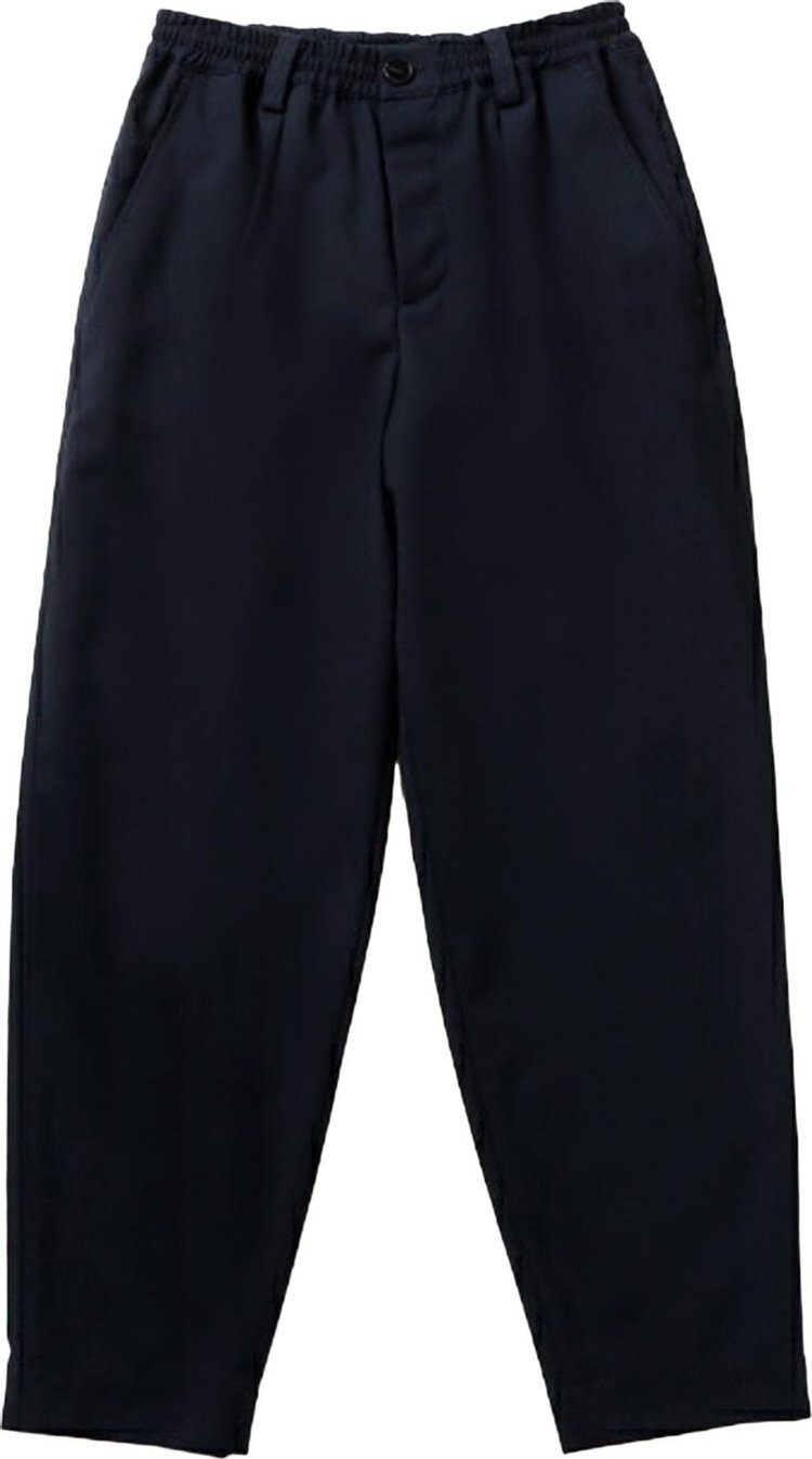 

Брюки Marni Tropical Wool Cropped Drawstring Pants 'Blublack', синий