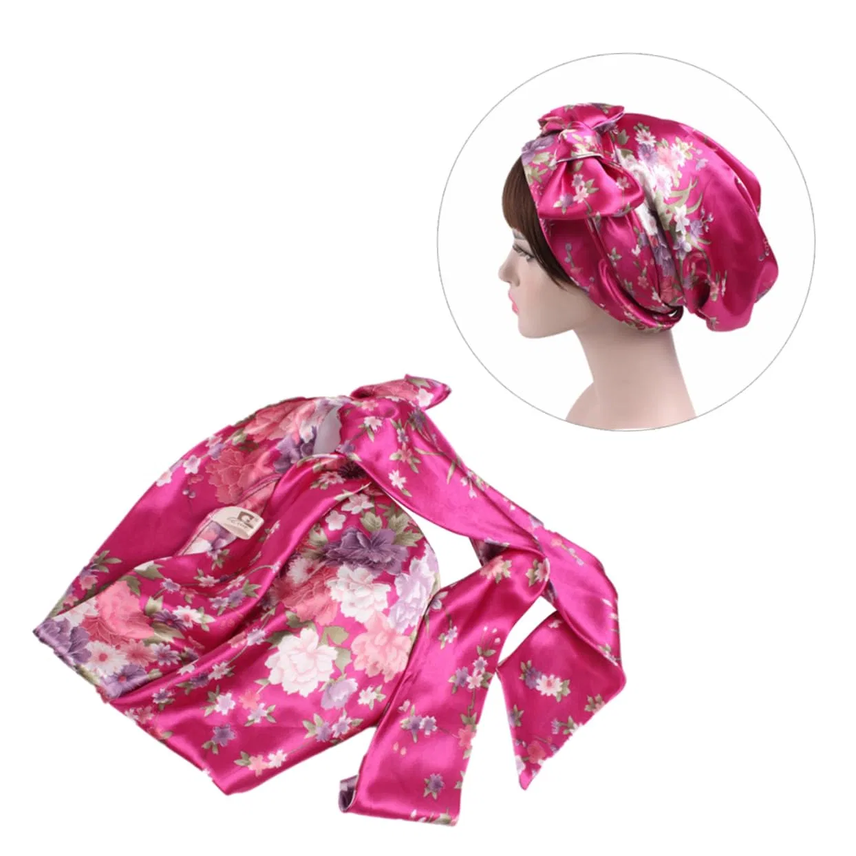 Шапочка для душа Satin, FRCOLOR, 3 шт, 18x16x1 см, розовый — фото 3