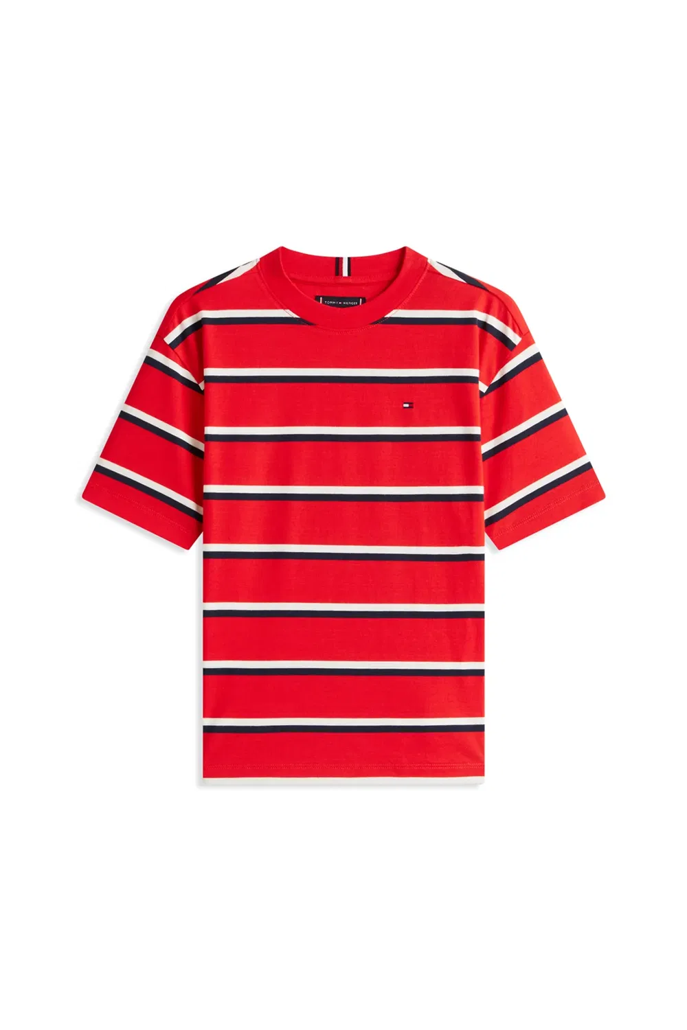 Футболка с полосками Essential Archive Fit Tee Stripe Tommy Hilfiger, Red — фото 2