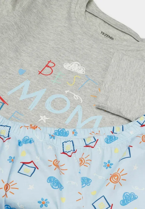 Пижамный комплект из хлопка Best mom unisex, Tezenis, серый — фото 3