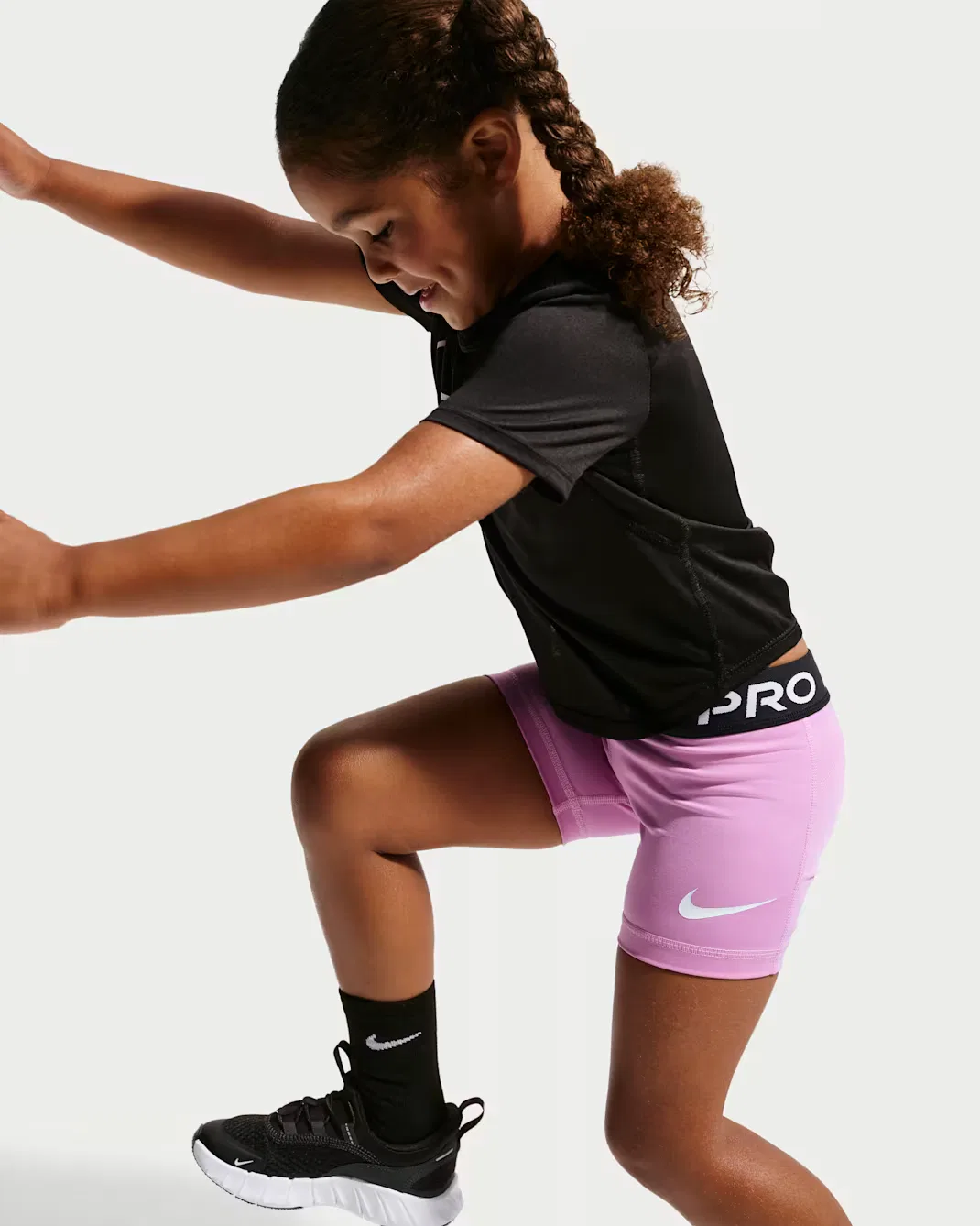 Детские шорты Dri-FIT Nike Pro, Purple — фото 4