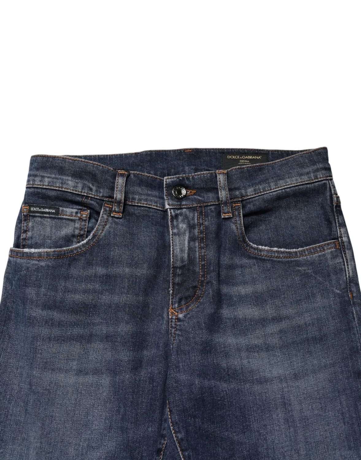 Мужские джинсы скинни из хлопка с эластаном Skinny Jeans Dolce & Gabbana, Blue — фото 4