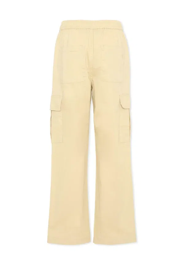 Брюки карго plain cargo trousers Tru Trussardi Junior, beige, бежевый — фото 2