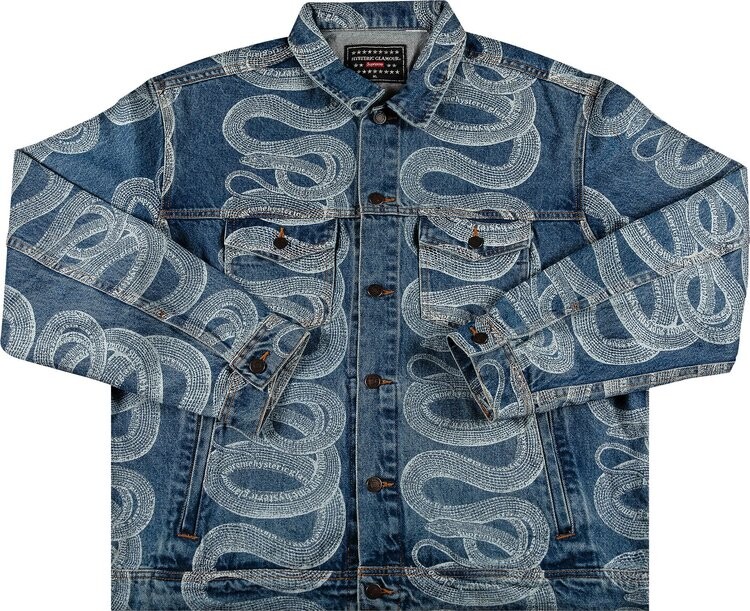 

Куртка Supreme x Hysteric Glamour Snake Denim Trucker Jacket 'Blue', синий