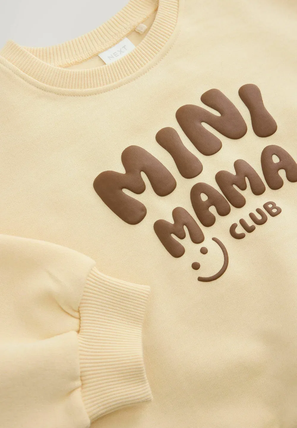 Толстовка с круглым вырезом, стандартного кроя Next, Butter Yellow Mini Mama — фото 3