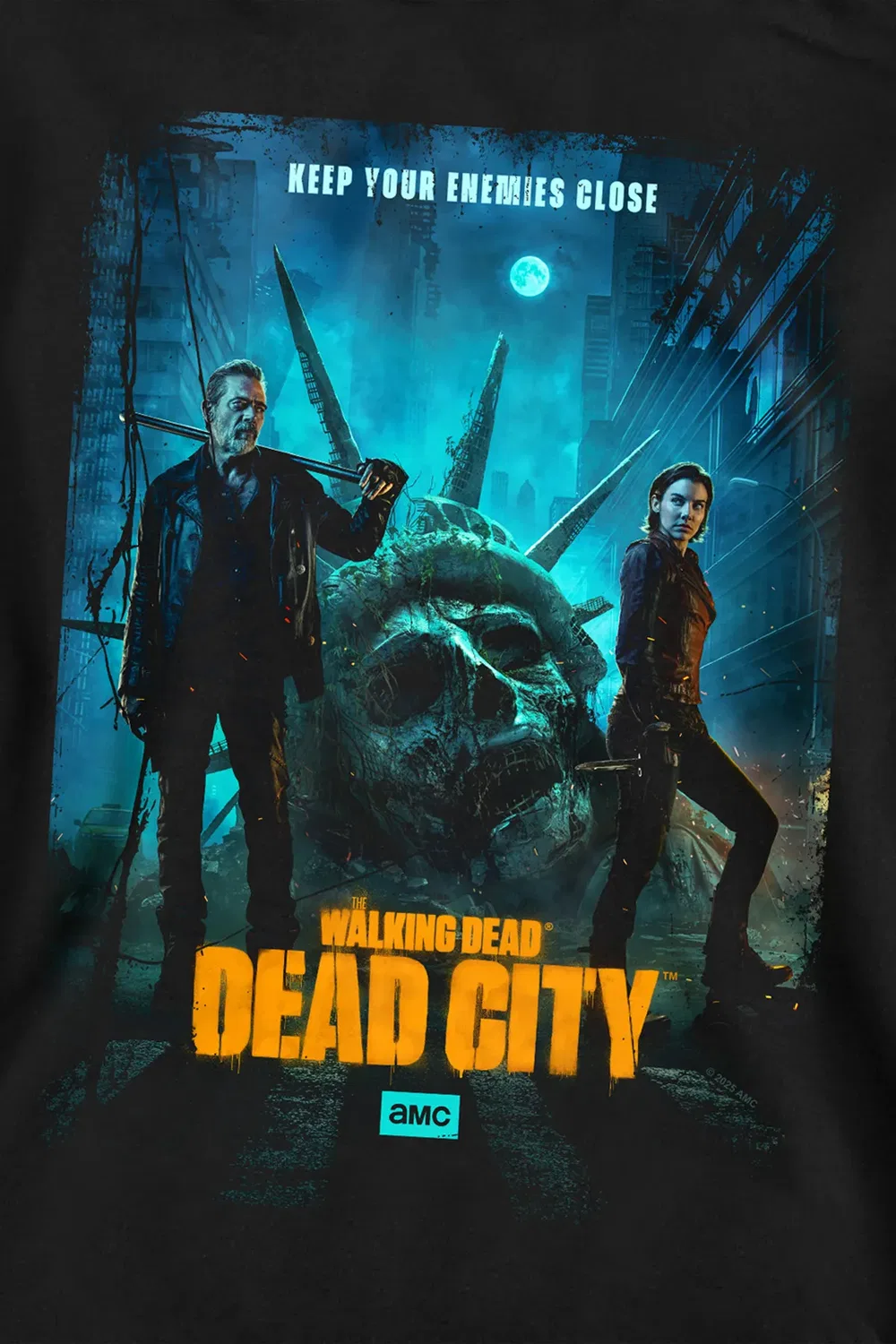 Детский худи с принтом Dead City Poster Art, The Walking Dead, Black — фото 2