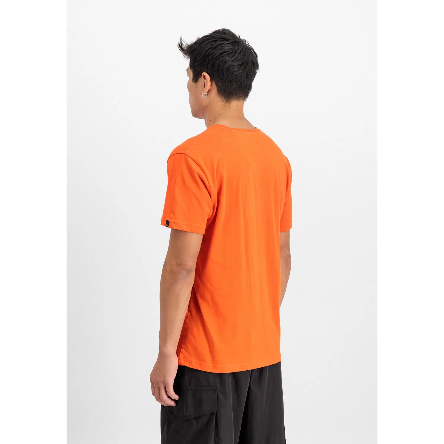 Детская хлопковая футболка с логотипом Alpha Industries, Boost Orange — фото 2