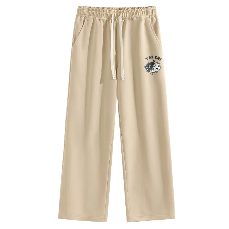 Детские брюки повседневные MINISO, Khaki (B Tai Chi Cat Pants Label) — фото 4