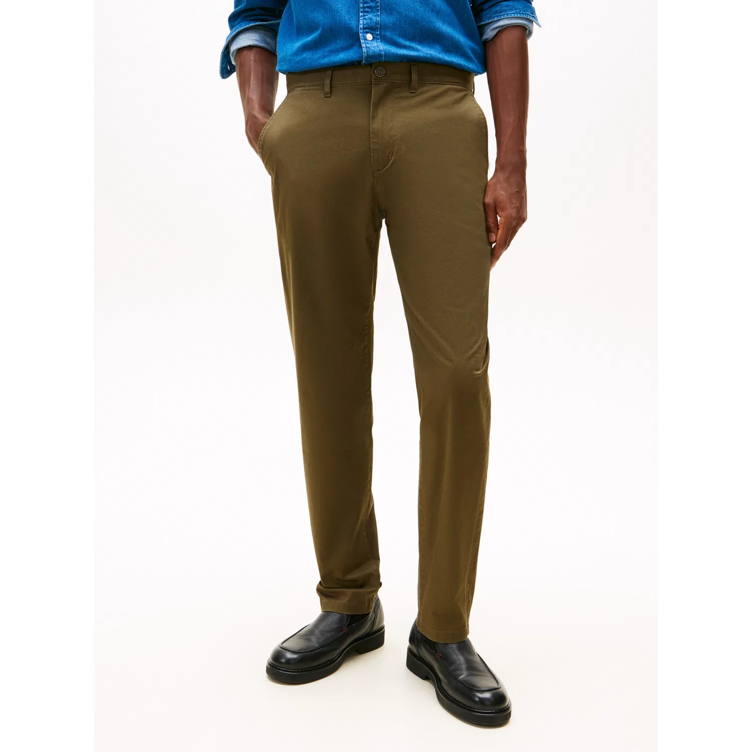 Мужские чиносы с tapered leg Tommy Hilfiger, Army Green