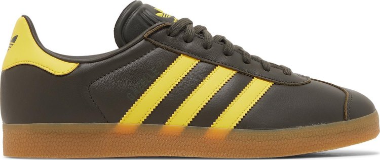 Кроссовки Adidas Gazelle 'Shadow Olive Impact Yellow', коричневый - фото