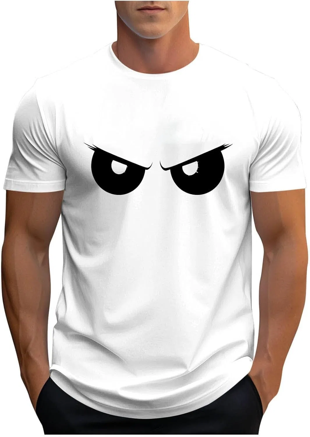 Мужская футболка с принтом Funny Novelty, White