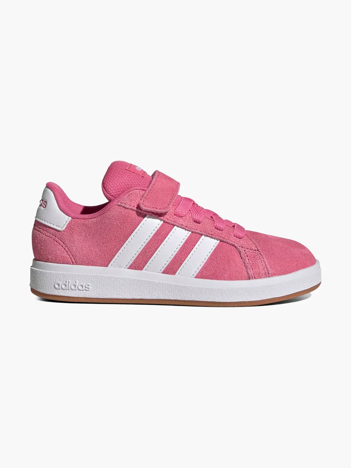 Детские кроссовки на шнуровке и липучке Adidas, розовый