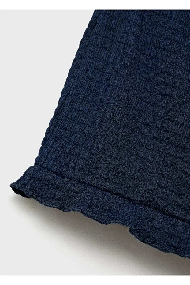 Детские шорты для девочек с завышенной талией Mango Kids, Navy Blue — фото 4