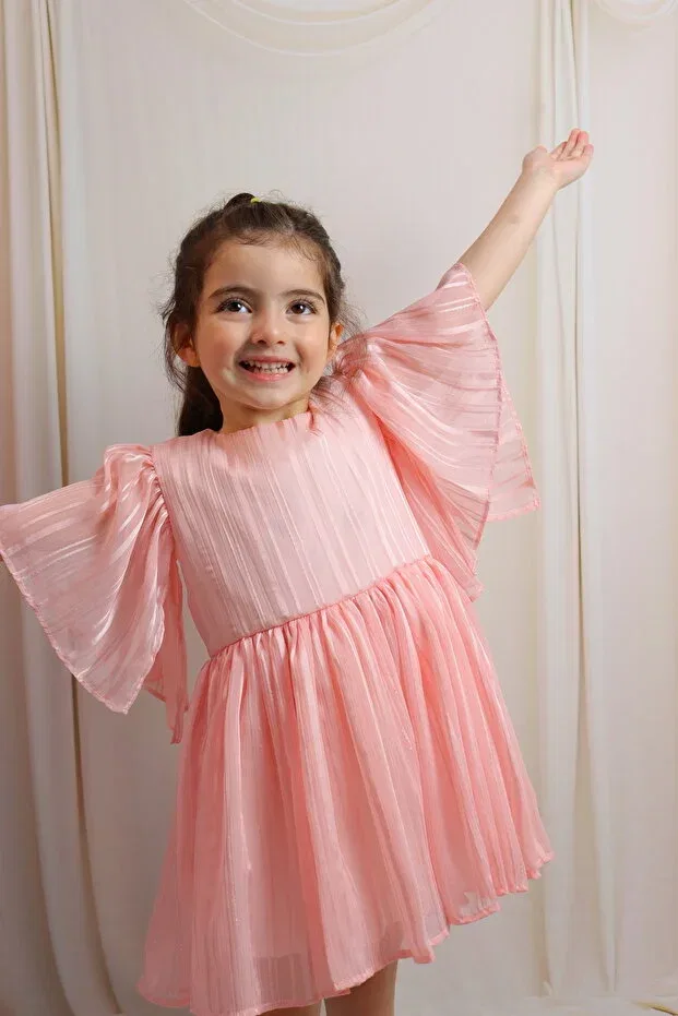 Детское платье для девочек хлопковое Gül Baby, Pink — фото 3