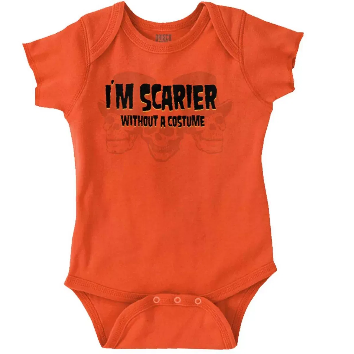 Детский боди-комбинезон с принтом Halloween Scarier Without A Costume Brisco Brands, Black