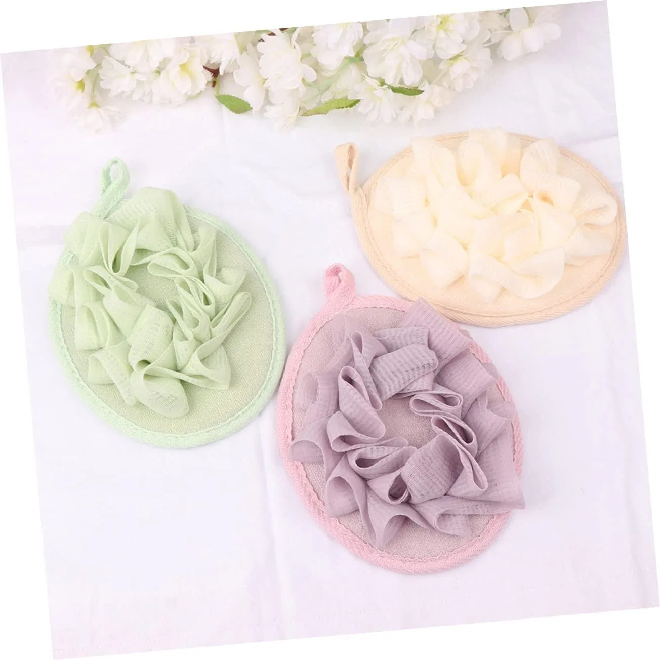 Мочалка для душа Loofah Ball, DOITOOL, набор 9 шт, 17x13x3 см, мультиколор — фото 2