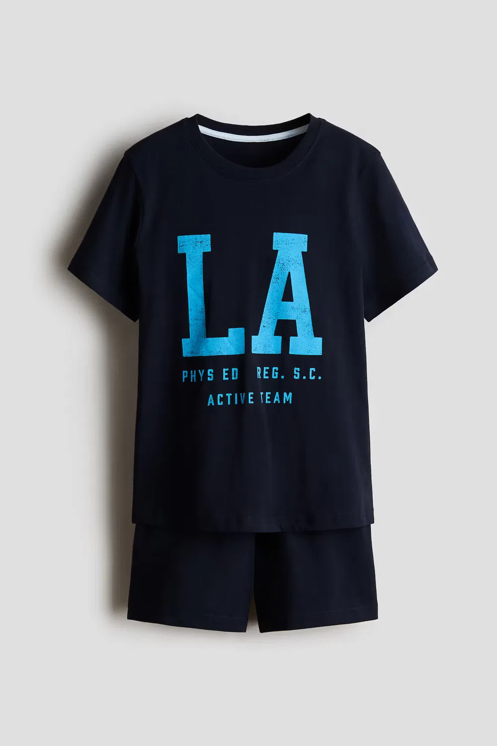 Пижама из набивного хлопка H&M, Marineblau/La