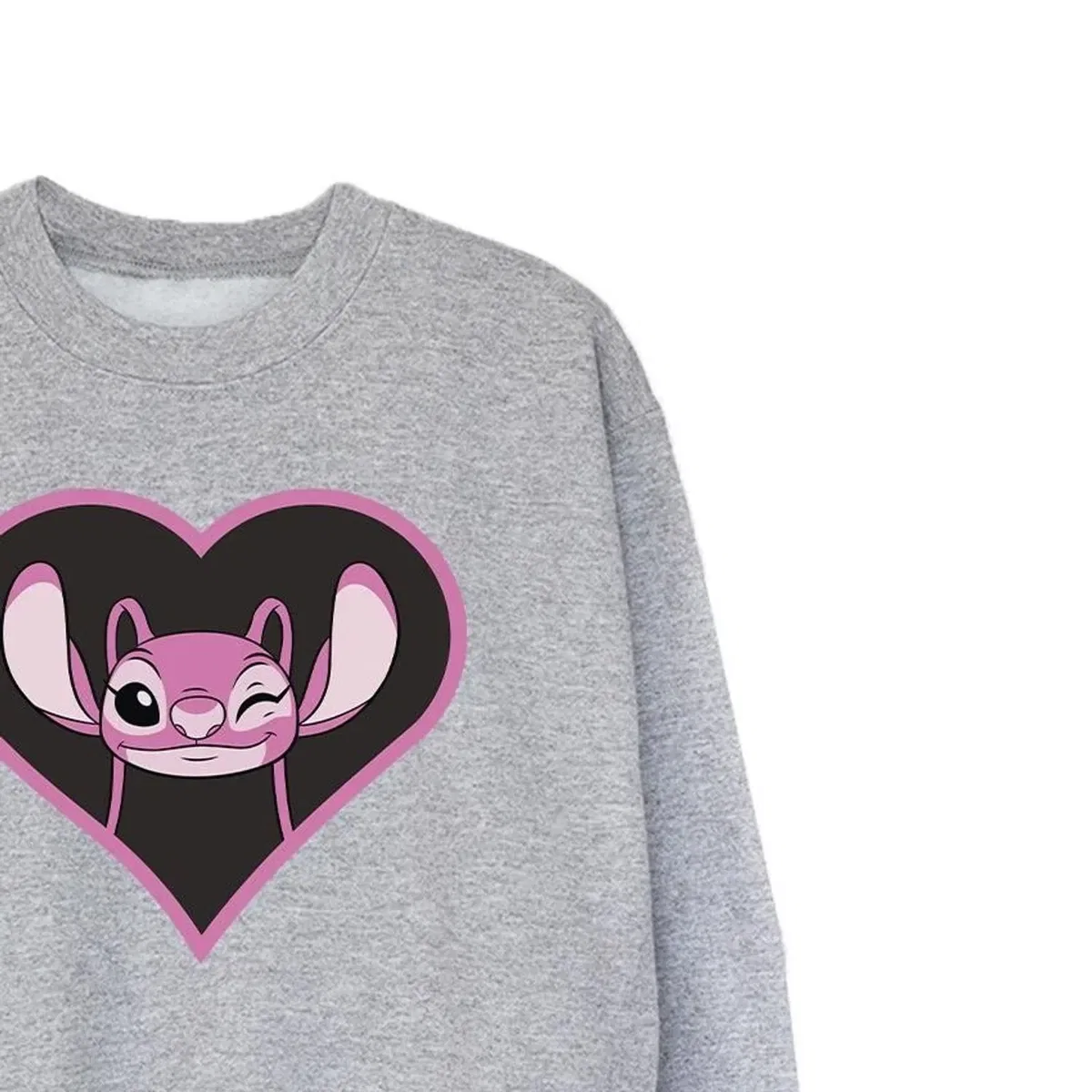 Свитшот с принтом Angel Heart Lilo & Stitch, Grey — фото 2