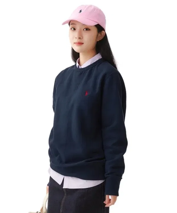 Свитшот с круглым вырезом, флисовый, Polo Ralph Lauren, navy — фото 4