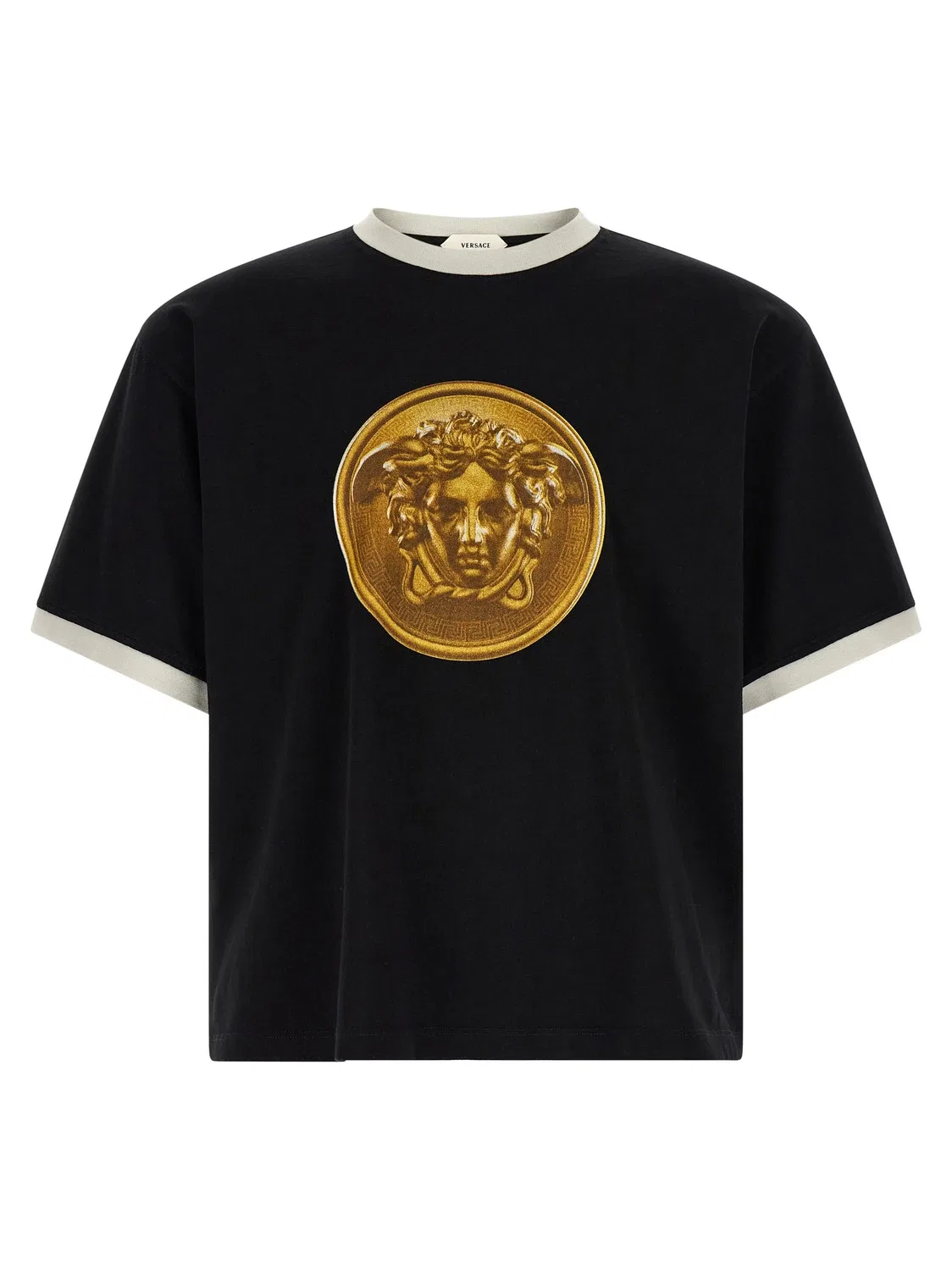 Футболка «Монета Медузы» VERSACE, черный