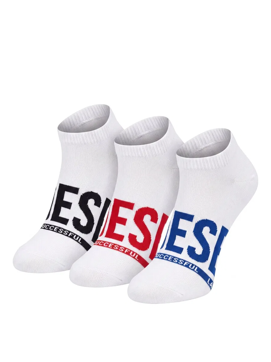 Носки DIESEL Ankle Socks 'SKM-GOST-THREEPACK' белого цвета