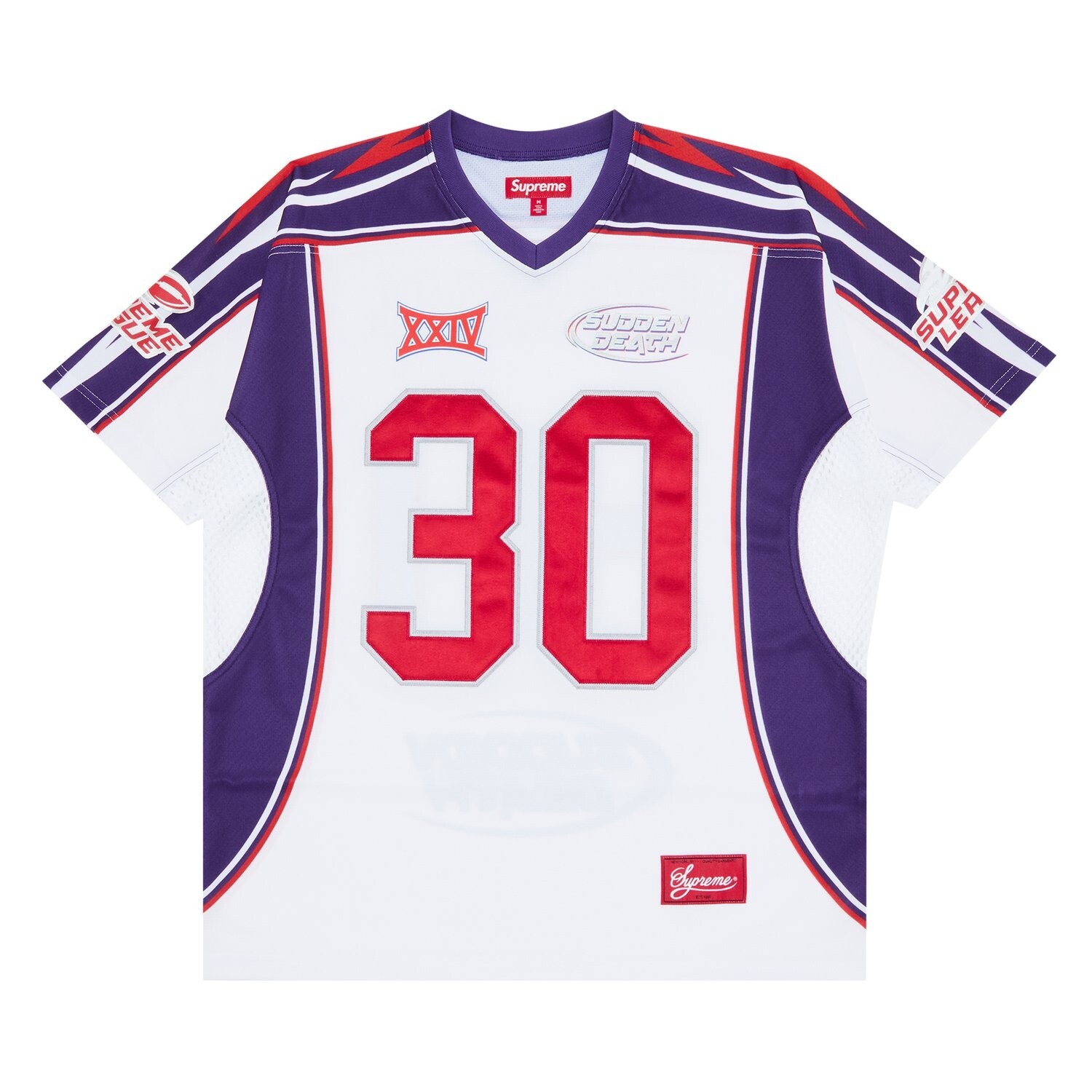 

Футболка Supreme Sudden Death Football Jersey, белый/мультиколор