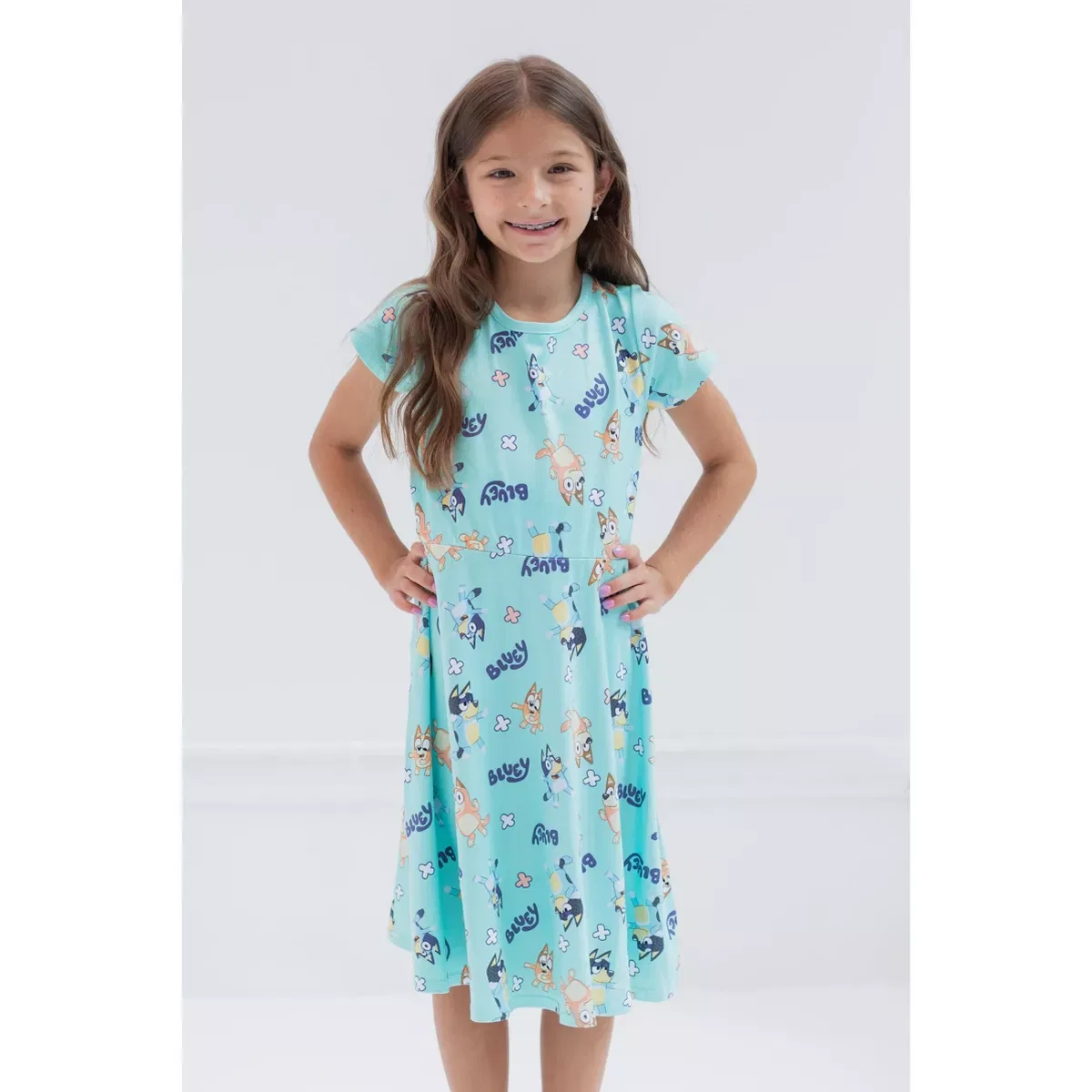 Детский комплект платьев для девочек с принтом Bluey 2 Pack Dresses Bluey, Blue — фото 4