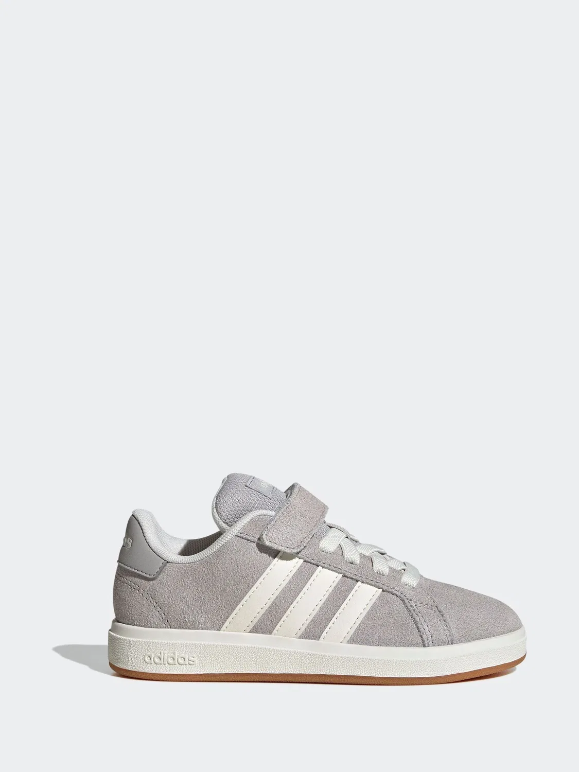 Кроссовки на эластичных шнурках adidas Grand Court 00s, серые — фото 2