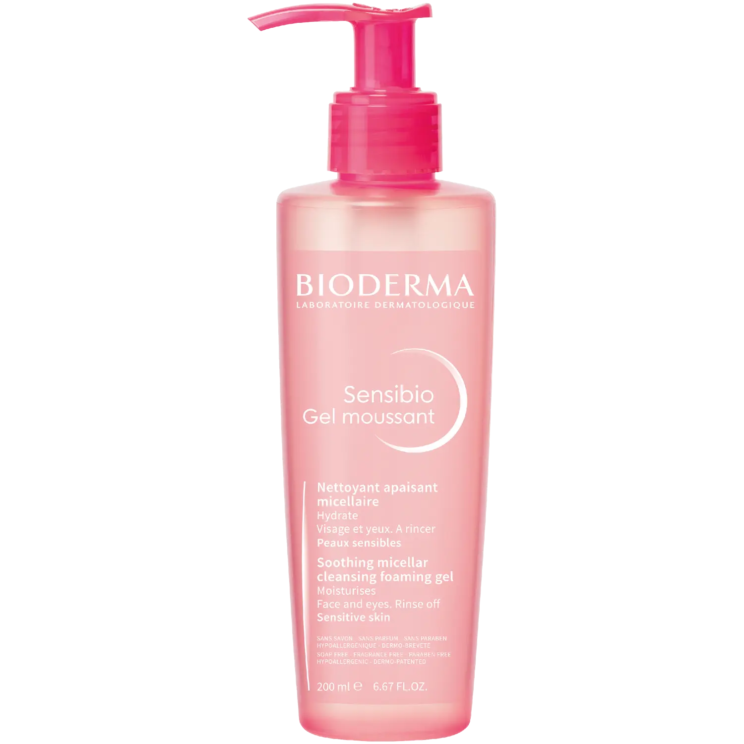 

Bioderma Sensibio успокаивающий и увлажняющий мицеллярный гель для очищения лица, 200 мл