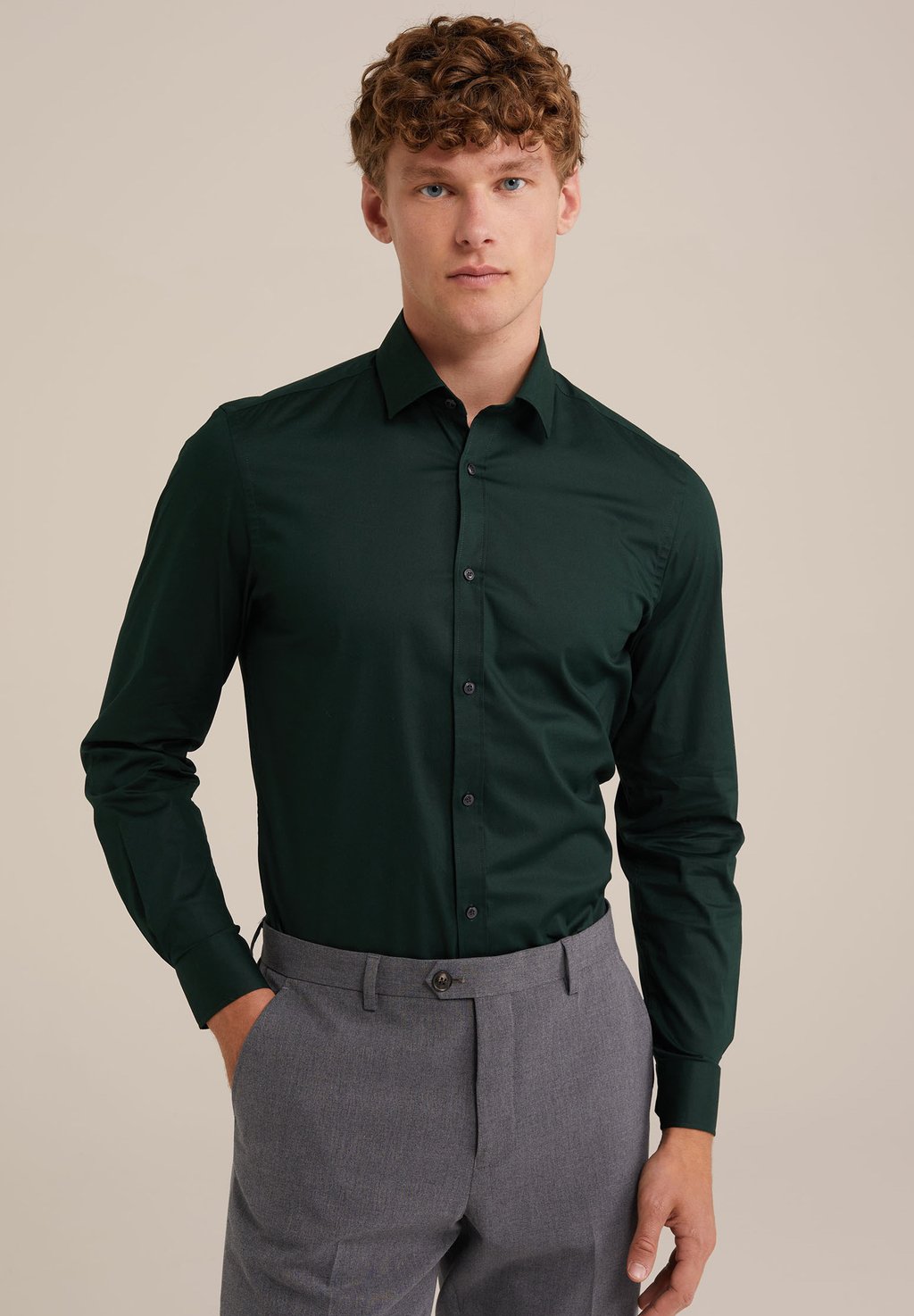 

Классическая рубашка TALL FIT WE Fashion, цвет Green