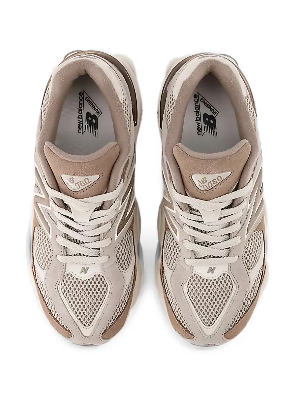 Кроссовки для мальчика на шнуровке 9060 New Balance Kids, коричневый — фото 4