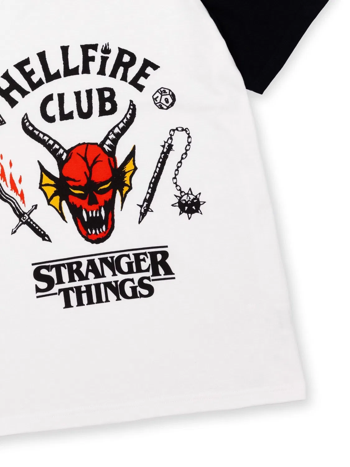 Футболка с принтом Stranger Things Hellfire Club Vanilla Underground, белый — фото 4