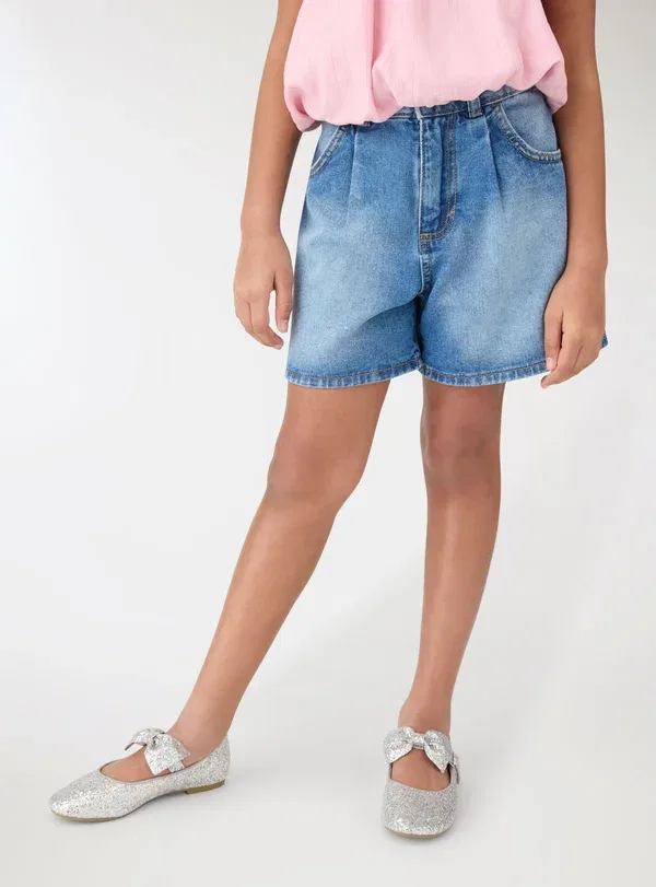 Шорты джинсовые Denim shorts Terranova Denim Medio, синий — фото 2