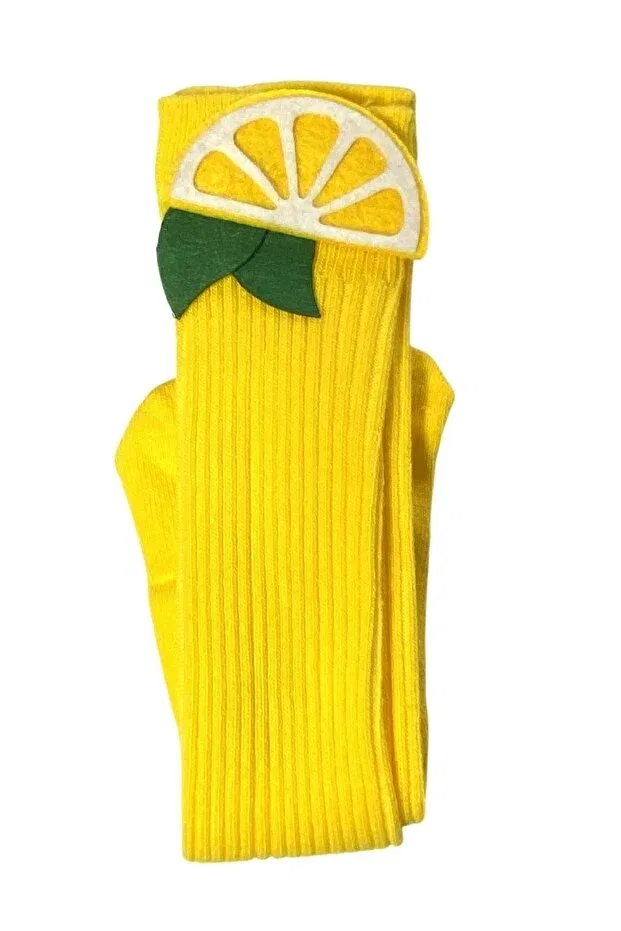 Детские носки для новорожденных с бантиком, модель figured scott socks, Özge Başaran, Yellow