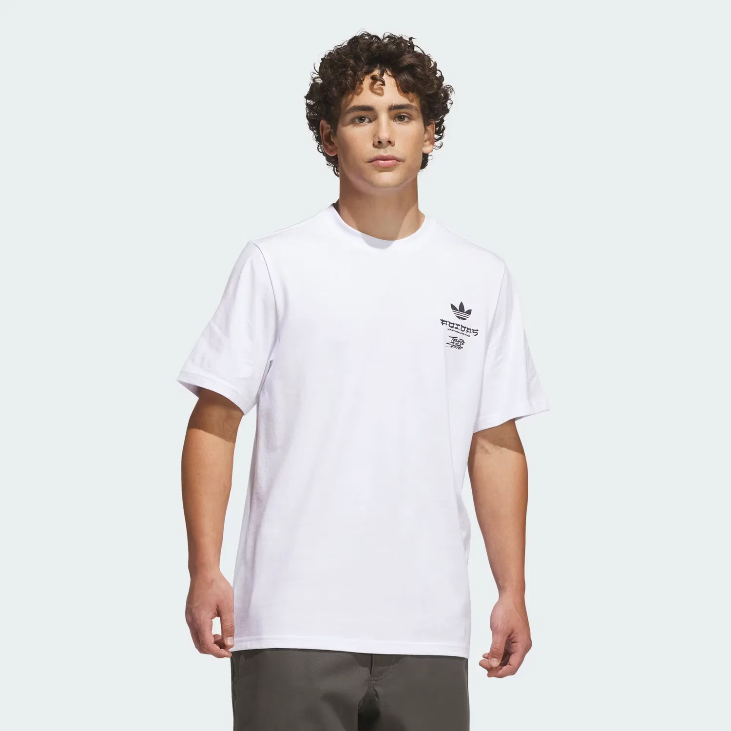 Футболка с принтом SKATEBOARDING x TEMPLE OF SKATE CRANE TEE Adidas Originals, белый/черный — фото 3