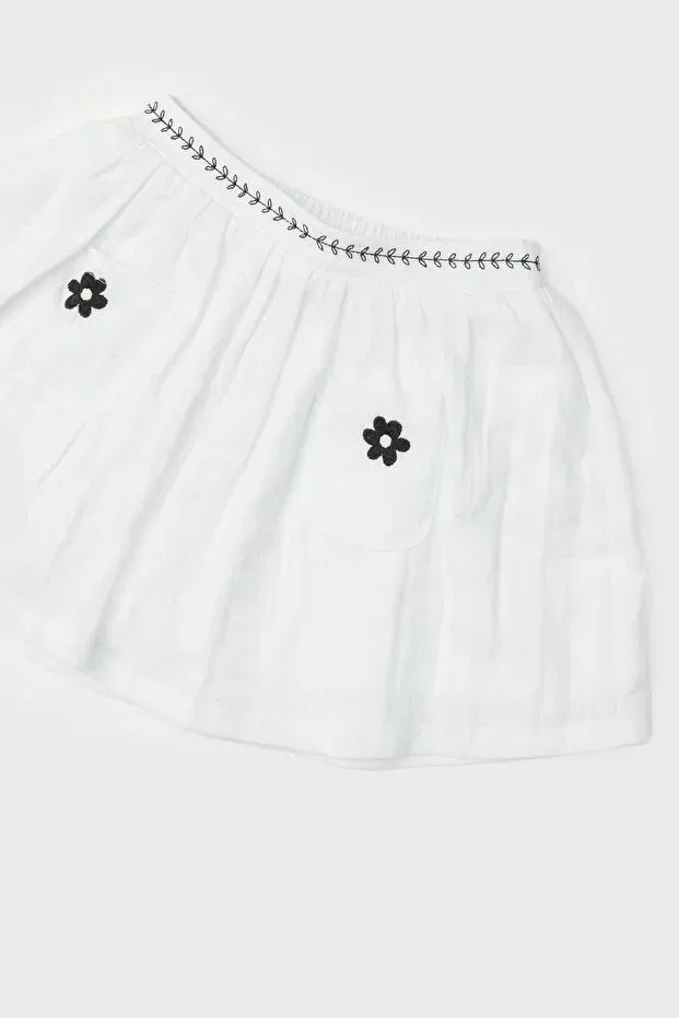 Детская юбка для девочек хлопковая Gb Baby, White — фото 3